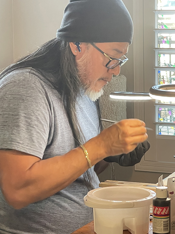 Artist and master carver Shawn Sockyma Artist and master carver Shawn Sockyma